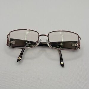 Versace Italy Chic Brown Square Glasses with brillant stone each side